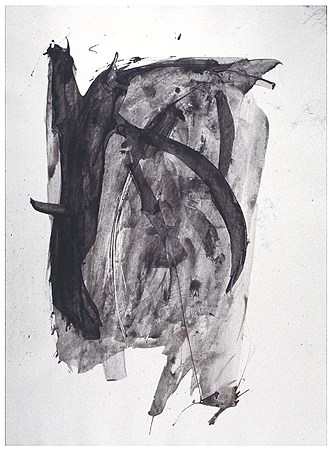 Knife Drawing, 1965, ink/acrylic, 24x18