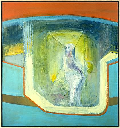 Seated Figure FB, 1965, o/c, 45x42