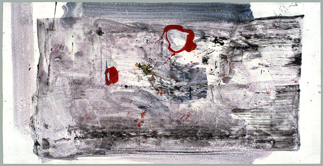 Red Haiku, 2000, ap, 16-3/4x34